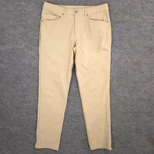 Lululemon ABC Pants Mens 32X31 Beige Classic Warpstreme Performance Golf Casual