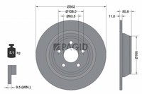 2X Pagid Bremsscheibe Voll Ø302Mm FüR Ford Mondeo V Turnier CF CE CD