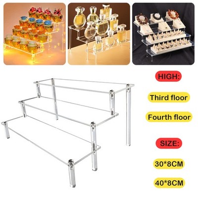 3/4 Stufe Acryl Display Regale Transparent Retail Display Kunststoff Riser Stand