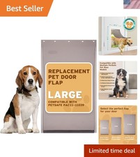 Energy-Efficient Dog Door Flap  Quick Installation  16 7/8" x 10 1/8" Size
