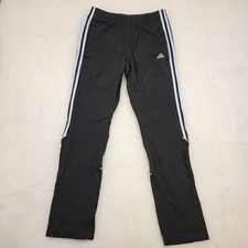 Adidas Climalite Track Pants Womens Small Black 3 Stripe Athletic Pants