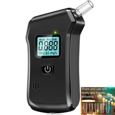 Breathalyzer. Portable Digital Personal Alcohol Breath Tester With 5 Mouthpieces