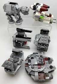 6 LEGO Star Wars MICROFIGHTERS Lot: 75076/75298/75128/75193/75031/30275 NO FIGS