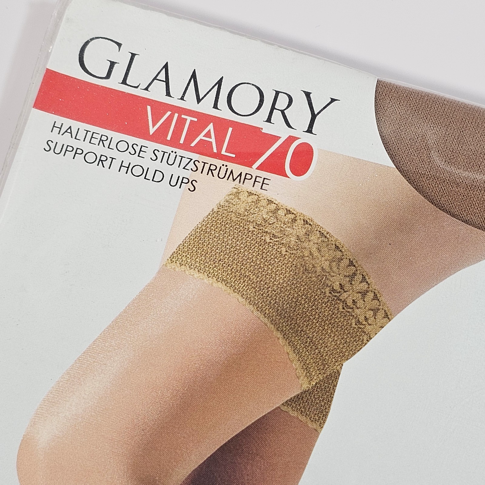 Glamory Hosiery Plus Size Intricate Knit Thigh High Stockings, Make Up, Size M