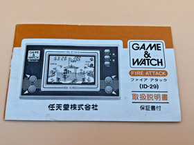 Vintage 1982 Nintendo Game & Watch Fire Attack ID-29 Wide Screen CIB Excellent