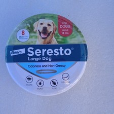 Seresto Large Dog Flea Tick Collar, 8 Month Protection, Above 18 lbs