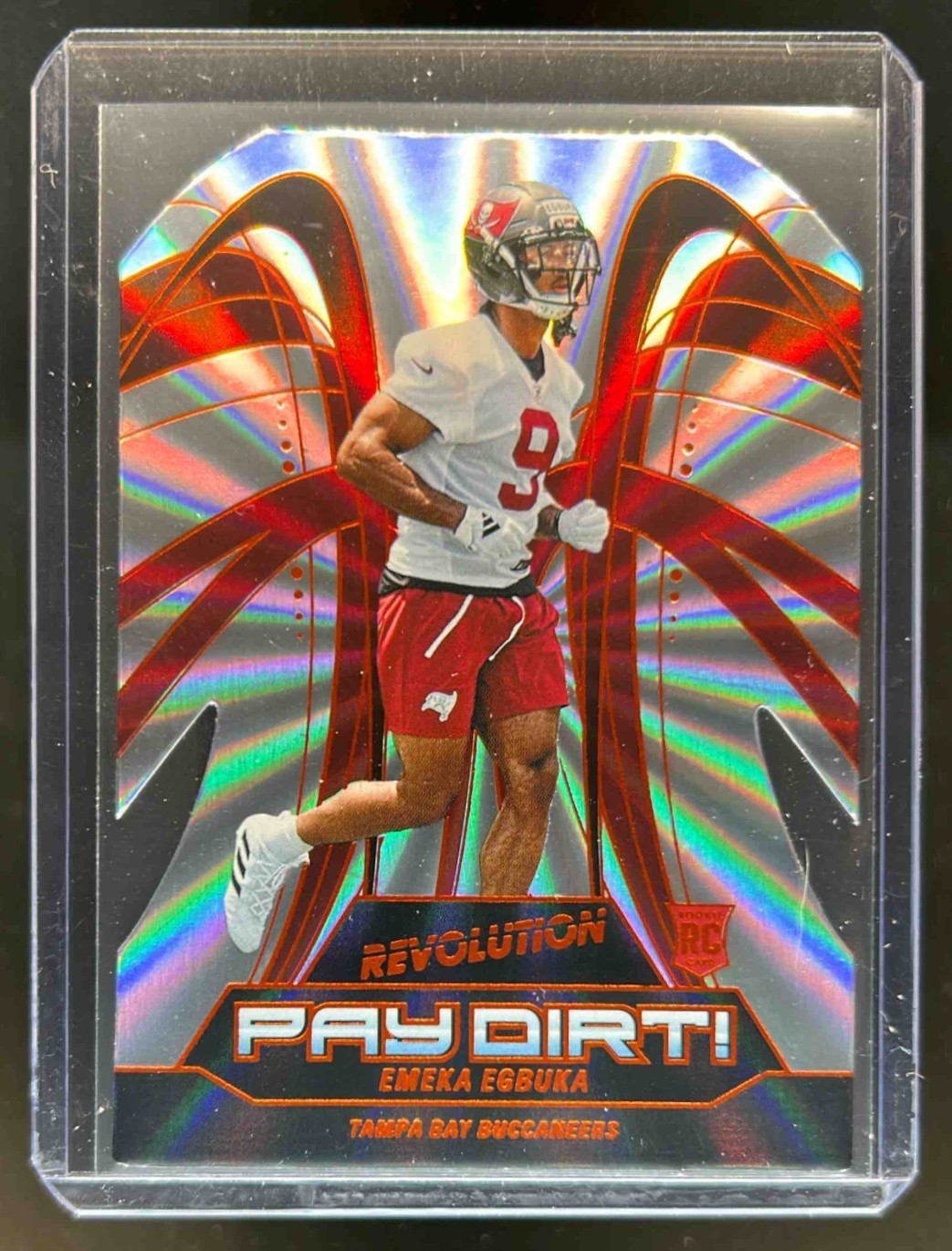 2025 Panini Revolution Emeka Egbuka Pay Dirt! RC Sunburst #14/18 Buccaneers