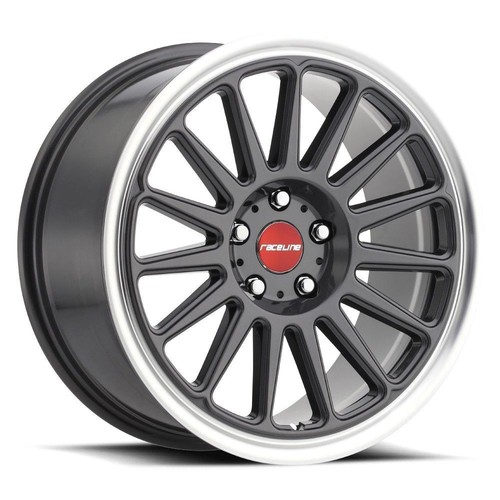 4-New 17" Raceline 315G Grip Wheels 17x8/17x9 5x100 30/40 Gun Metal Staggered Ri