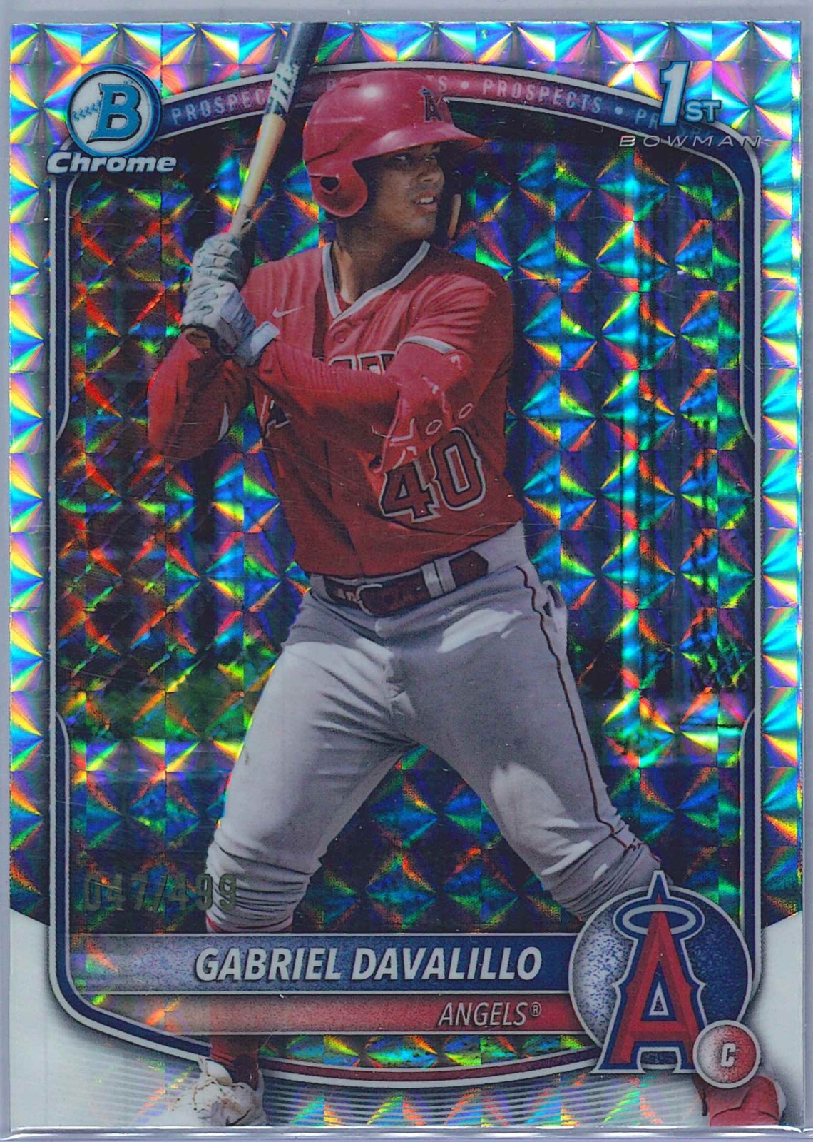 2025 Bowman Chrome #BCP-178 Gabriel Davalillo 1st Geometric #/499 Angels