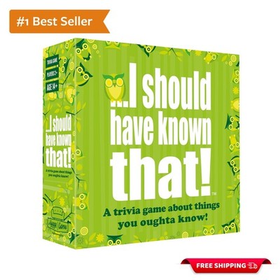 I Should Have Known That! Adult Trivia Game - 400+ Hilarious Questions in Green