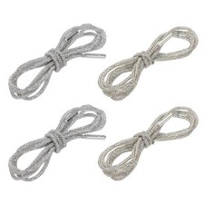 Rhinestone Shoe Laces, 4 Pcs Crystal Bling Shoe Laces, White/AB Color
