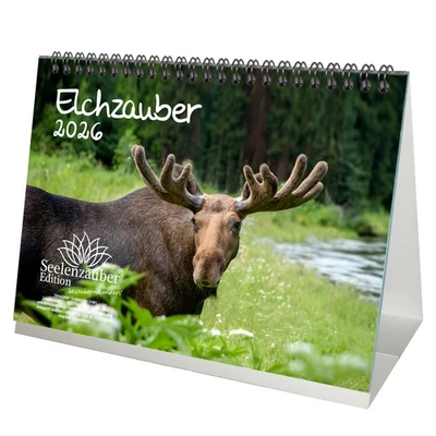 SEELENZAUBER GMBH Elchzauber Elche DIN A5 Tischkalender für 2026 - Seelenzauber