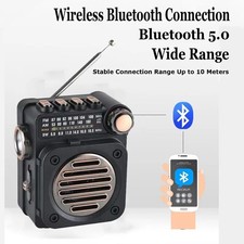 Pocket Mini Radio FM AM SW Stereo Radio Receiver Bluetooth Music Player Portable