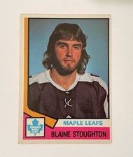 1974-75 O-Pee-Chee Rookie Blaine Stoughton #348 - Toronto Maple Leafs - NHL Card. rookie card picture