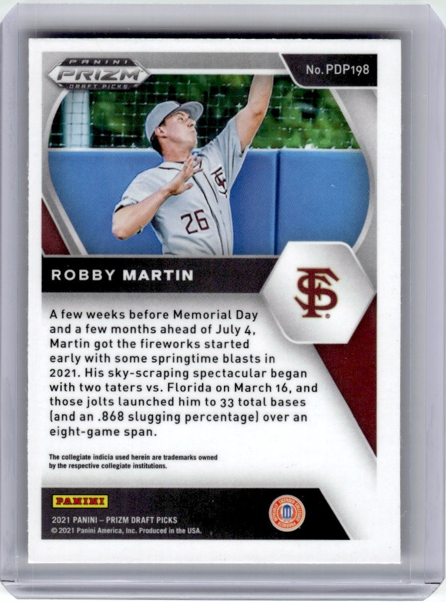2021 Panini Prizm Draft Picks #PDP198 Robby Martin | eBay