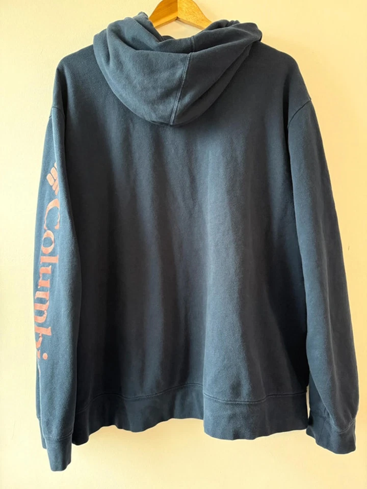 Columbia Navy Blue Sleeve Logo Pullover Hoodie XXL - Image 3 of 4
