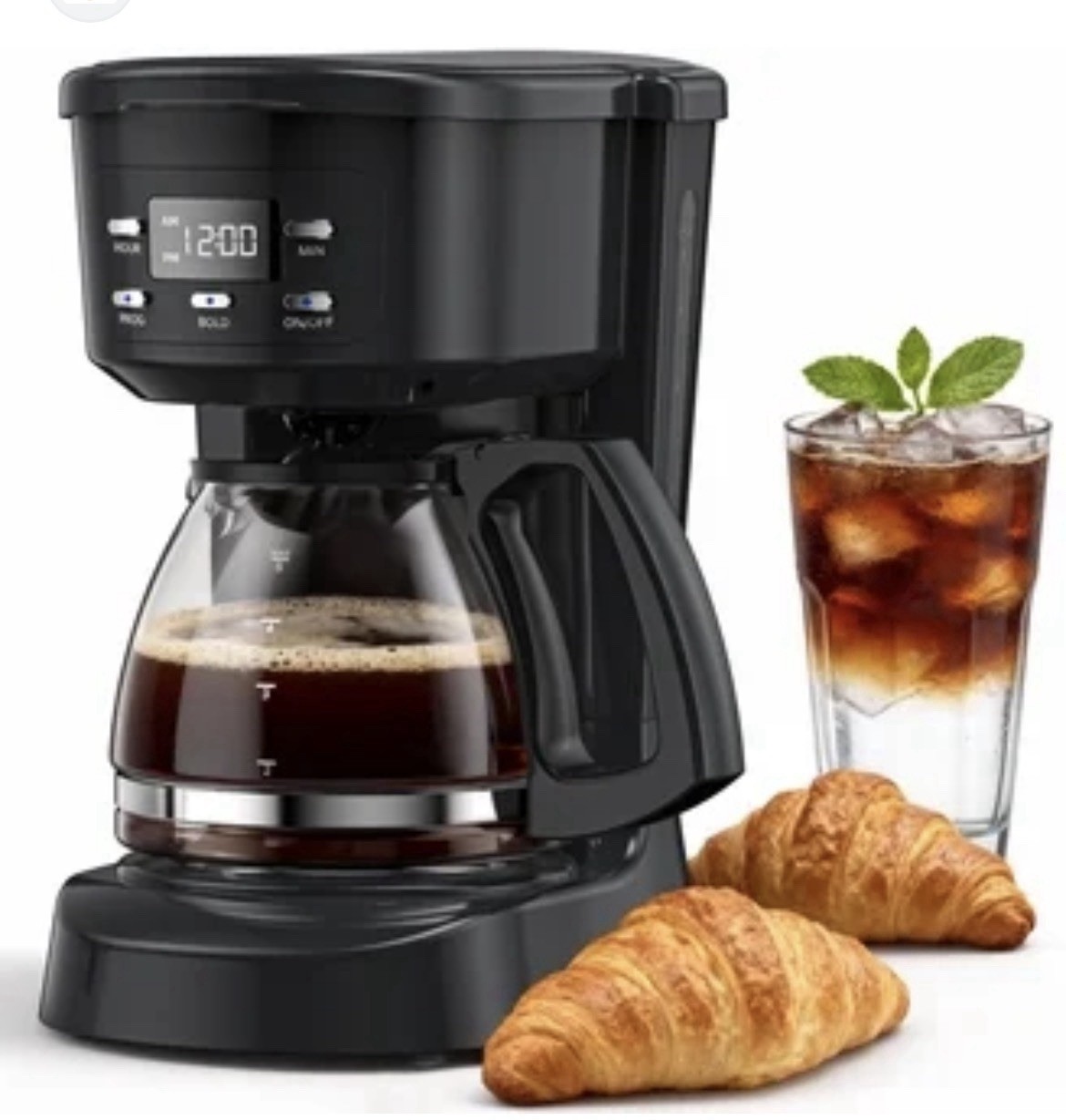 5 Cup, Drip Machine With Timer, Auto Shut Off, Reusable Filter