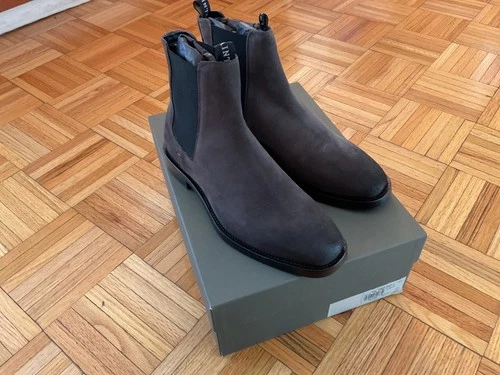 ALL SAINTS Eli Suede Chelsea Boots size 8(41), color Charcoal Grey brand new