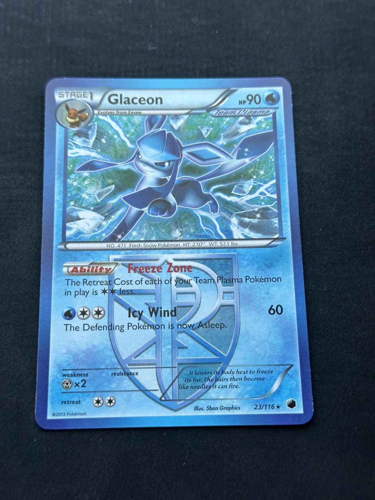 Glaceon – 23/116 – Plasma Freeze – Rare – LP