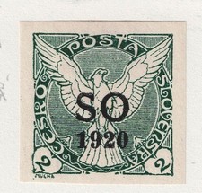 Eastern Silesia Poland Occupation WW1 stamp 1920 MLH PL