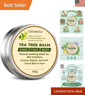 Natural Tea Tree Oil Balm for Itchy Skin Relief - Soothes Rashes & Irritation...