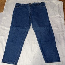 Union Line Men's Denim Jeans 48x30 USA Made UFCW Straight Leg Vintage
