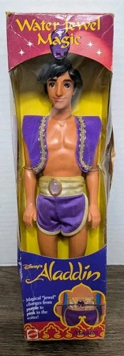 1993 Mattel Disney's Aladdin Water Jewel Magic Aladdin Doll Vintage Toy - NEW