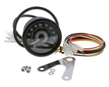 Tacho Motorrad DAYTONA VELONA, schwarzes Gehäuse, rund D. 60 mm, bis 200 km/h