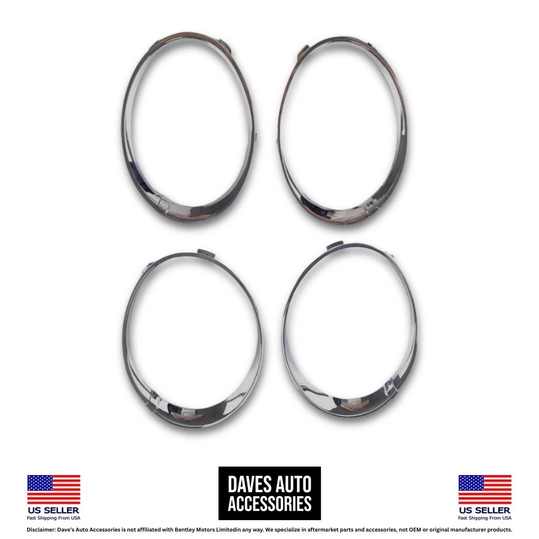 Bentley Continental Chrome Headlight & Tail Light Bezel Trim Set