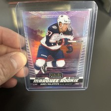 2024-25 OPC Platinum Marquee Rookie Sunset James Malatesta 230 Blue Jackets