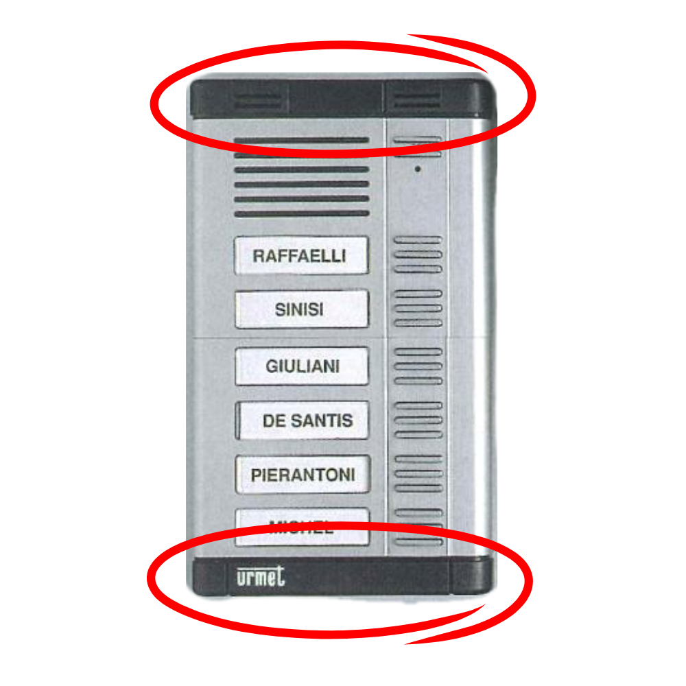 Vetrino Di Ricambio Con Piastra E Cartoncino Portanome Urmet 825/100