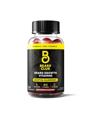 The Beard Club Biotin Beard Growth Vitamin Gummies - Hair Supplement for Men