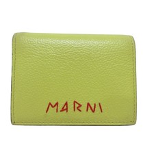 MARNI Compact Bifold Wallet PFMOQ14Q08 P6533 Yellow Women USED