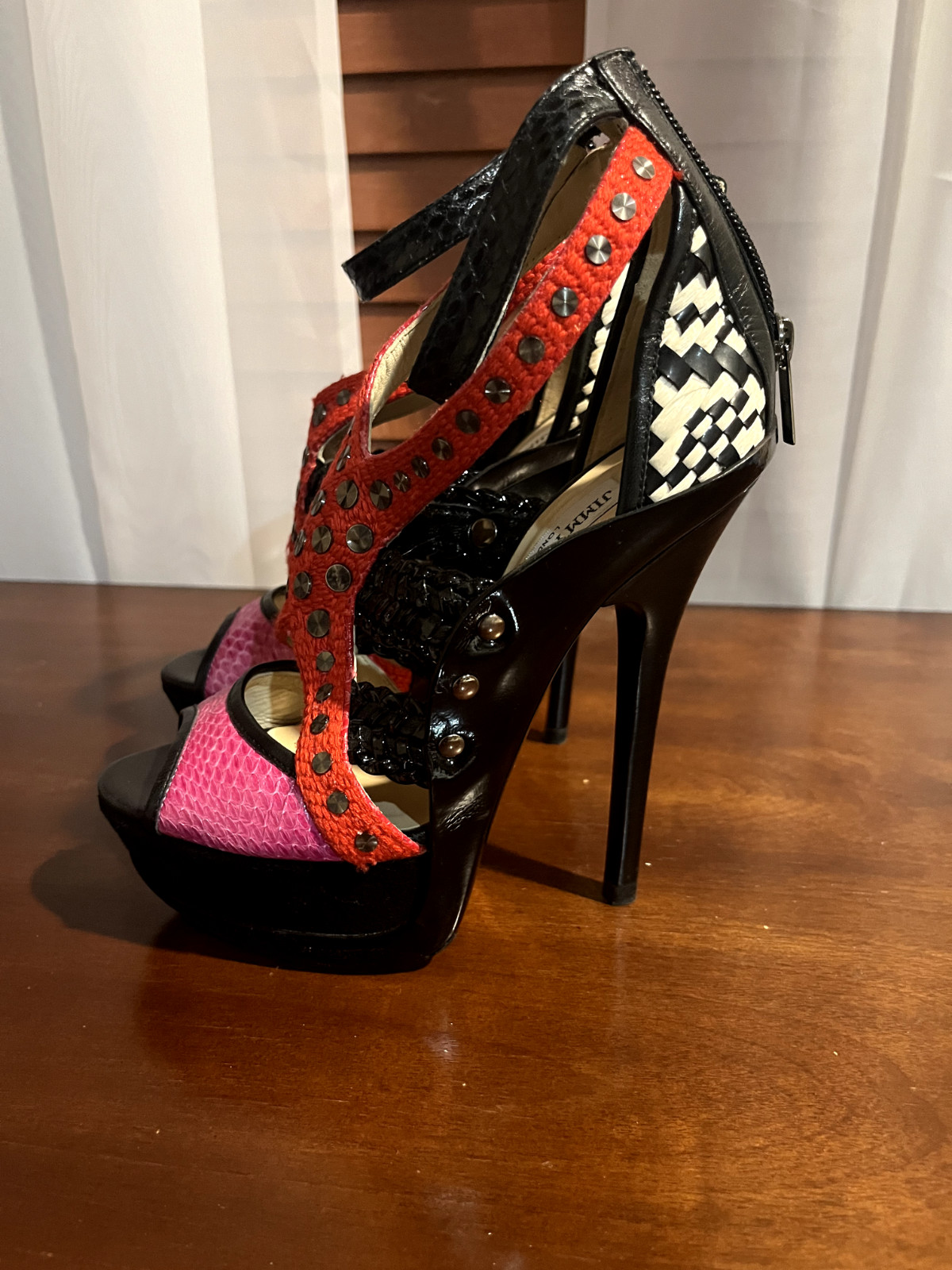 Jimmy Choo Multicolor Python Pump Heels Ankle Str… - image 3