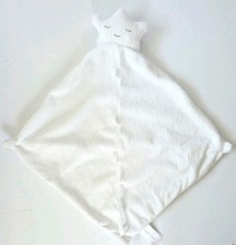 ANGEL DEAR WHITE PLUSH STAR LOVEY, EMBROIDERED FACE, BABY SECURITY BLANKET