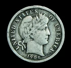 1906 Barber Silver Dime (T180)