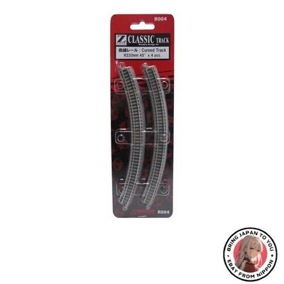 Neue Rokuhan Spur Z R004 gebogene Schiene R220 mm 45°
