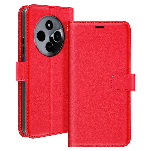 Mayaxess, FüR Xiaomi Redmi 14C Wallet Case Standfunktion Mit Handschlaufe, Rot-image