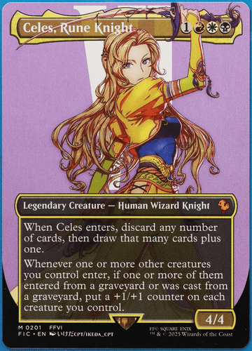 Celes Rune Knight (Borderless Character) Final Fantasy Commander NM (503913) - Picture 1 of 2