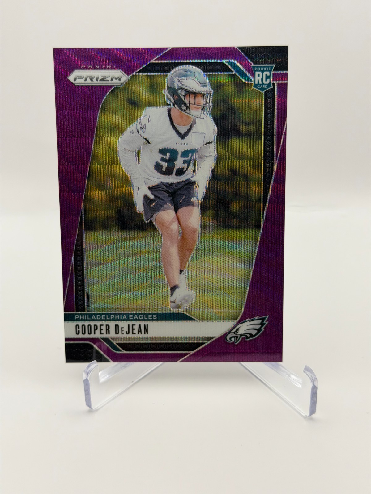 2024 Panini Prizm Cooper DeJean Rookie Purple Wave /99 Eagles #321 MINT