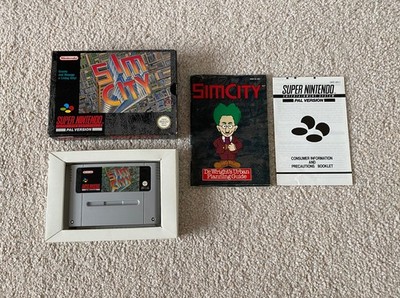 Sim City - Super Nintendo SNES - Originalverpackt & Komplett - PAL UK CIB