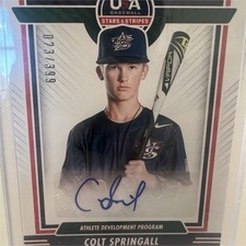 Panini 2022 Stars & Stripes Colt Springall Autograph Rookie #ADP1-CS /399