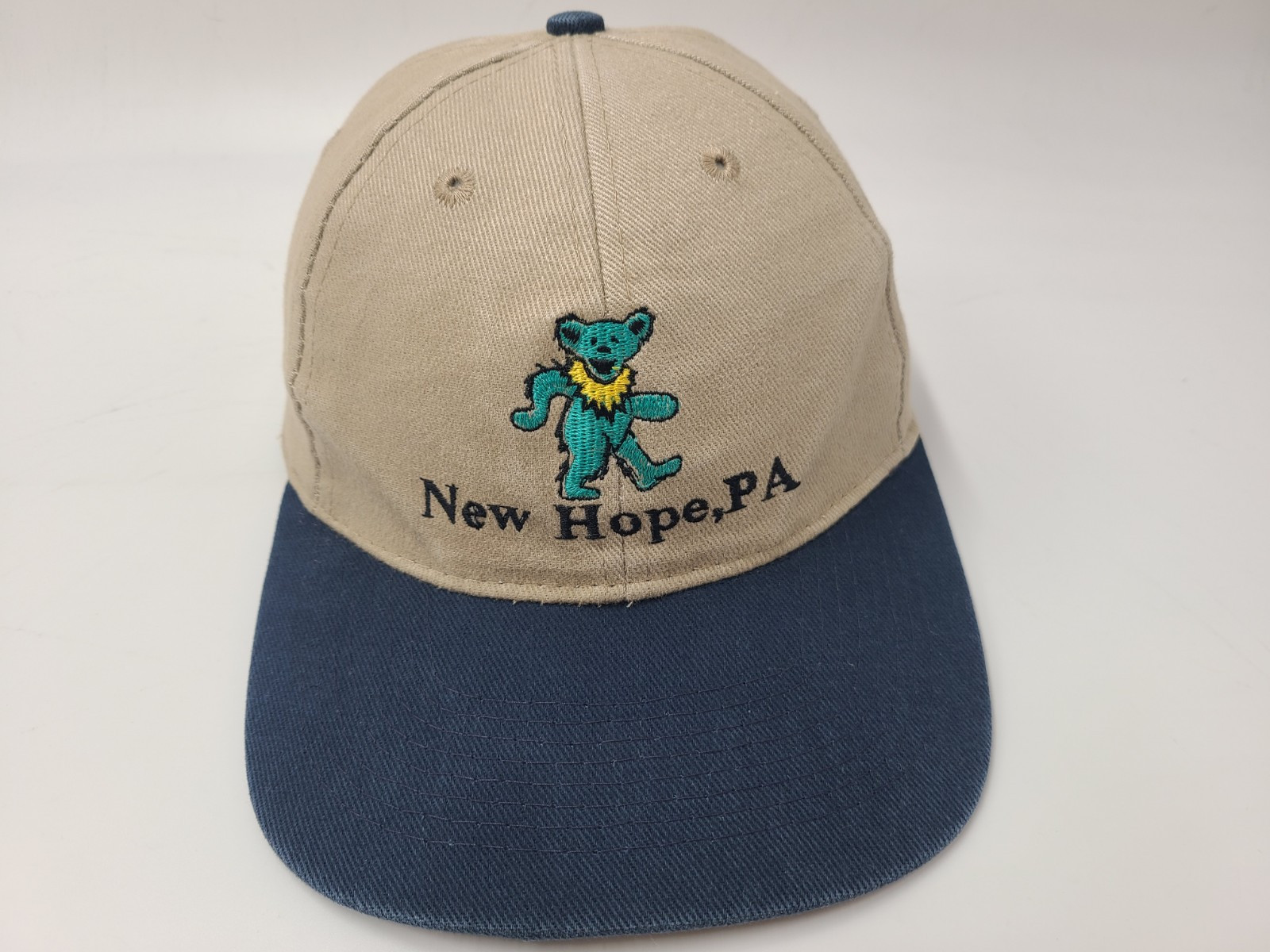 Vintage Grateful Dead Dancing Bear Beige Cap for Men and Women New Hope PA