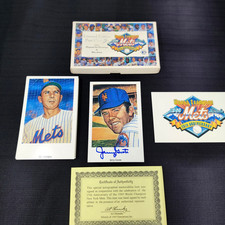 Jerry Grote auto Signed Postcard New York Mets World Series Collection Set COA