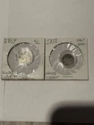 LOT OF (2) 1857 & 1858 Seated Liberty Half Dimes Silver Coins