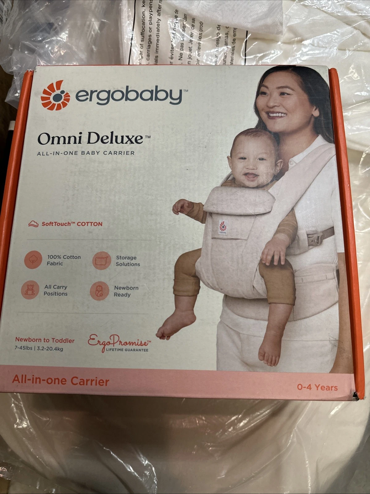 Ergobaby Omni Deluxe All-in-One Baby Carrier (Natural Beige) - Open Box