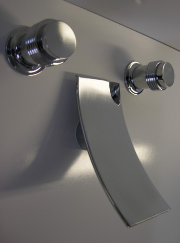 Wall Mount Sink Waterfall Faucet Chrome Finish Perfect for Vessel Sink Free Ship - Picture 4 of 8