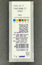 New ISCAR CNMG 432-TF IC907 CNMG 120408-TF, Carbide Inserts 10 PCS