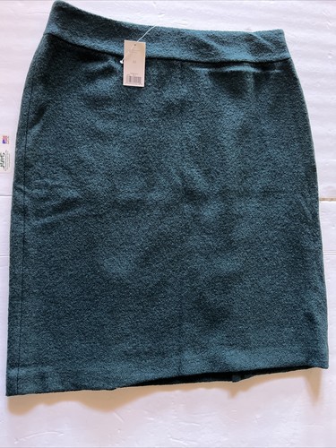 Gonna foderata Banana Republic Forest verde misto lana taglia 10 nuova con etichette - Foto 1 di 6