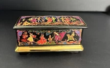 Hand-Painted Ardleigh Elliott & Sons Porcelain Trinket/Music Box, Signed/Numbere